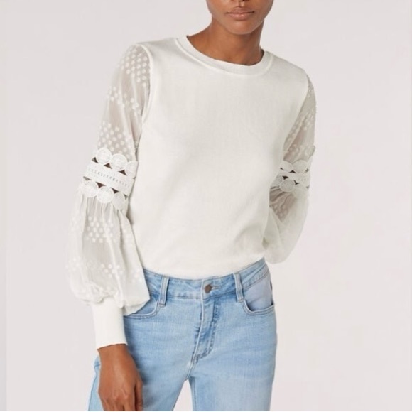 Sioni Tops - NWOT Sioni Long Sleeve Mix Media Top